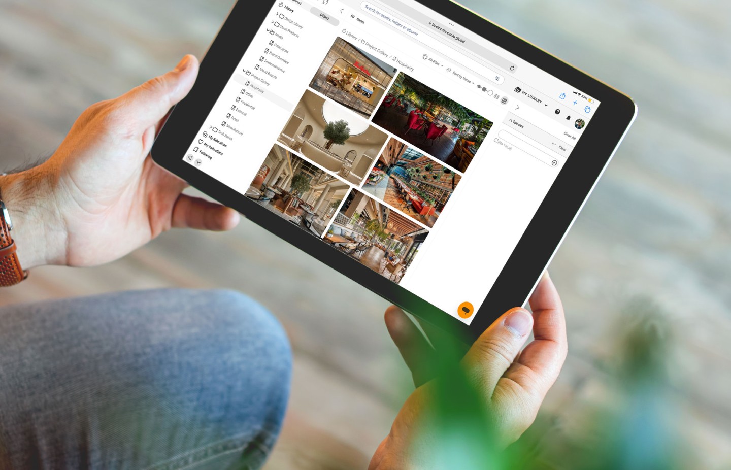 The FireSilx Hub displayed on an iPad